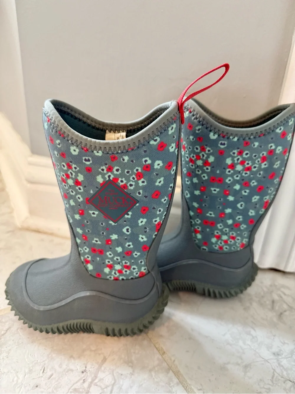 Muck Toddler Teal Winter Floral Rain Boot